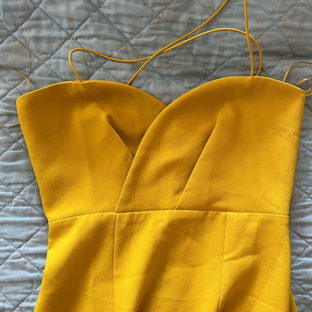 Yellow Strapless Dress